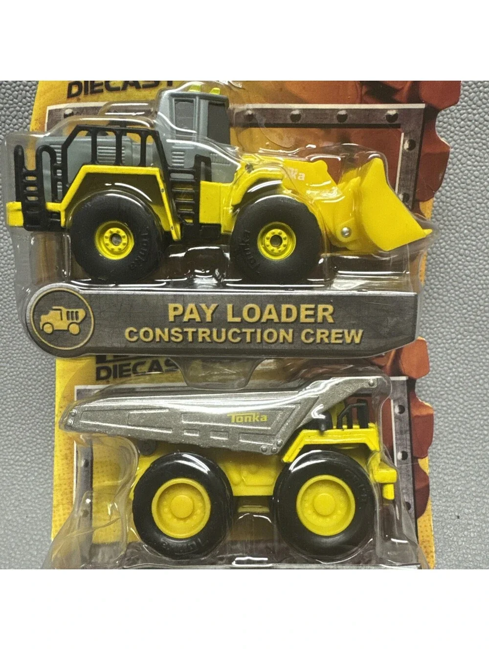 Tonka Metal Construction Lot Of 2 Heavy Dump Truck & Pay Loader 1/64 Not Mint
